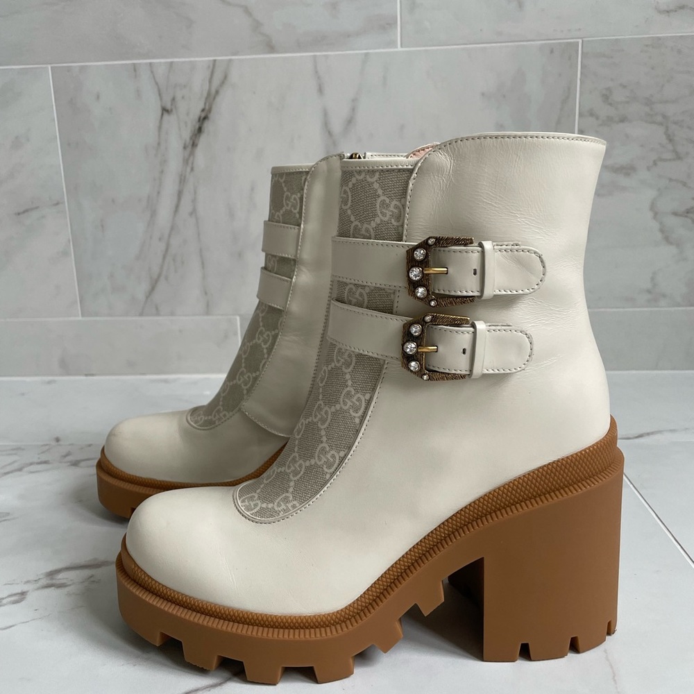 Women’s Gucci Kensington Nappa Leather Bootie 40.5 - Picture 3 of 11